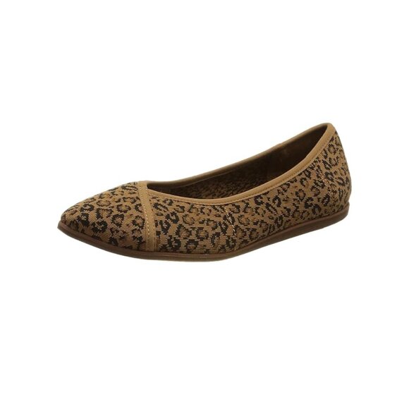 TOMS Leopard Print Flats Brown Knit Ballet Shoes – Women’s 7.5 - Picture 1 of 9